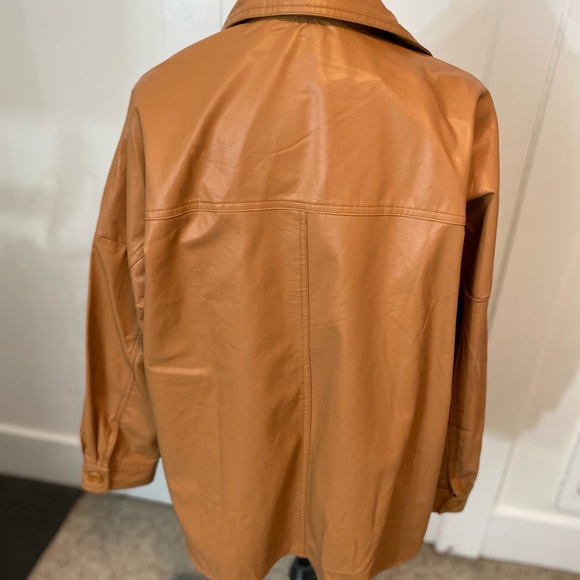 Faux leather shacket NWT - Picture 3 of 3